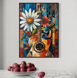 Gitara wśród kwiatów