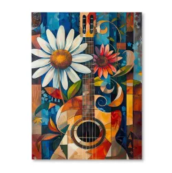 Gitara wśród kwiatów