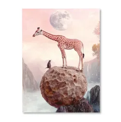 Żyrafa pod Księżycem