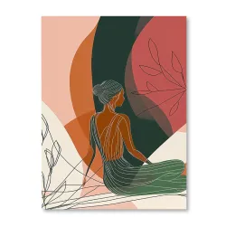 Kobieta wśród linii