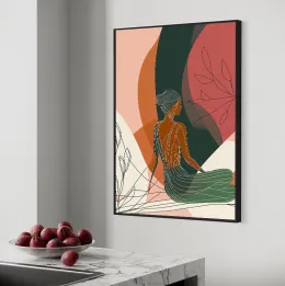 Kobieta wśród linii