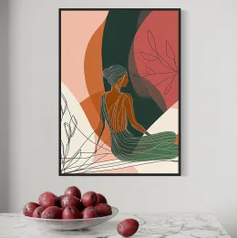 Kobieta wśród linii