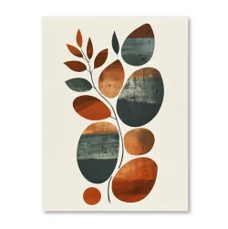 Brązowe kamienie wśród liści