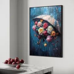 Kwiaty pod parasolem