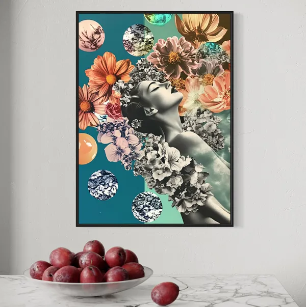 Kobieta wśród kwiatów