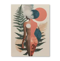 Kobieta wśród paproci