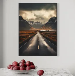 Droga w górach po deszczu