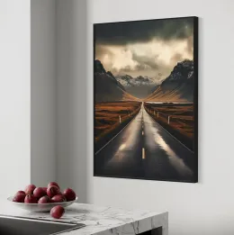 Droga w górach po deszczu