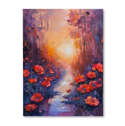 Droga wśród kwiatów