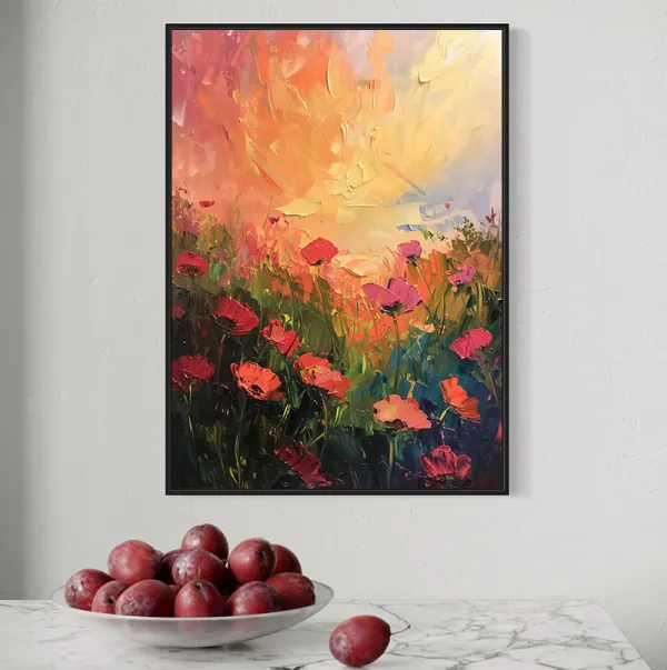 Zachód słońca nad makami