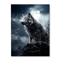 Wilk w blasku księżyca