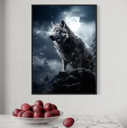 Wilk w blasku księżyca