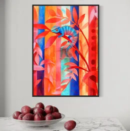 Kameleon na gałęzi