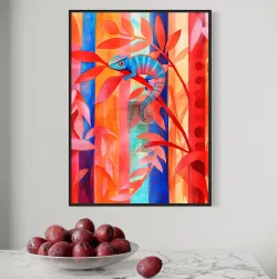 Kameleon na gałęzi